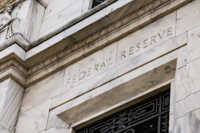 Ein Bürogebäude der Federal Reserve Bank
