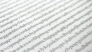 ganz viele buchstaben, die keinen sinn ergeben