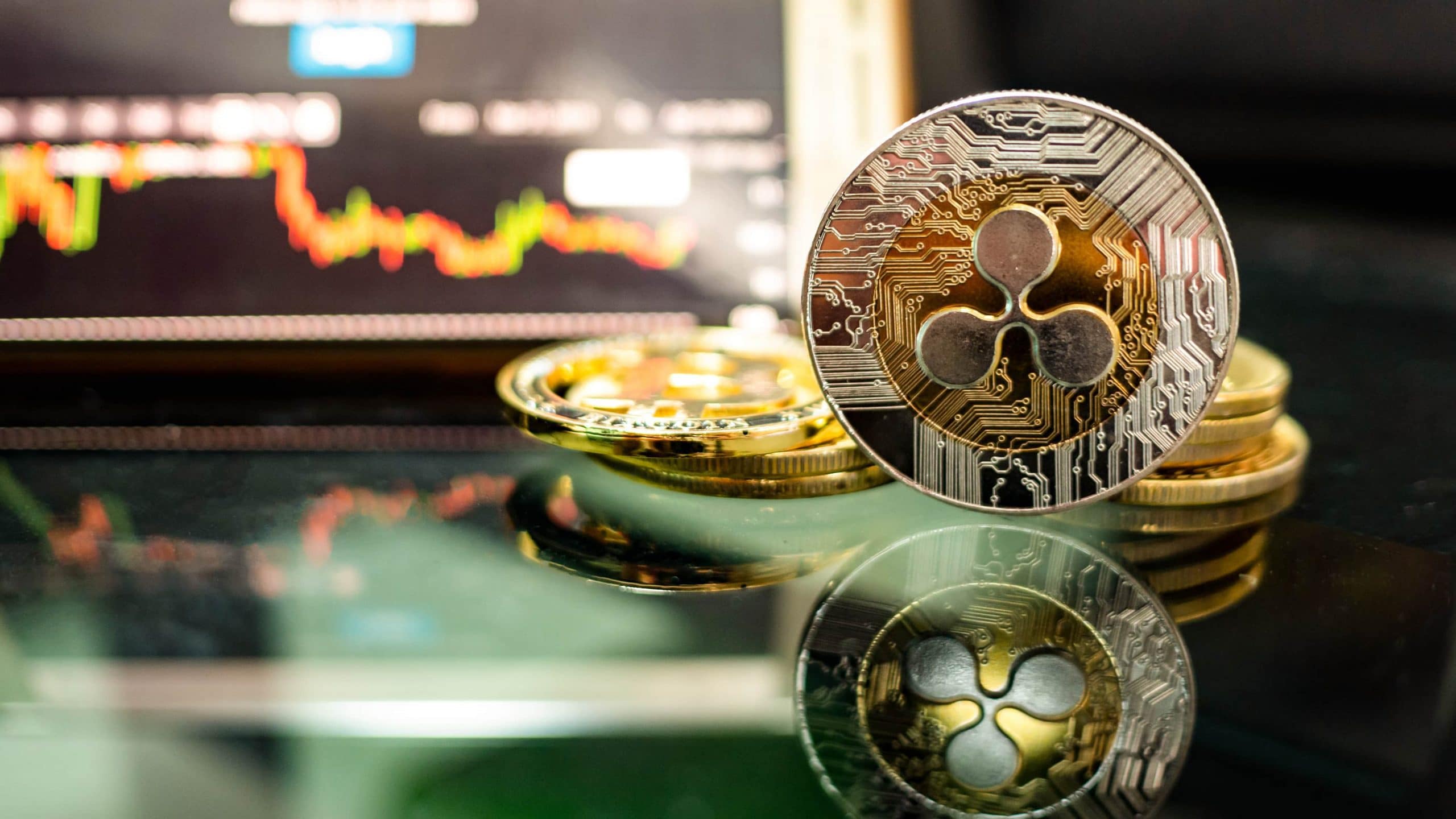 Ripple-Münze vor XRP-Chart