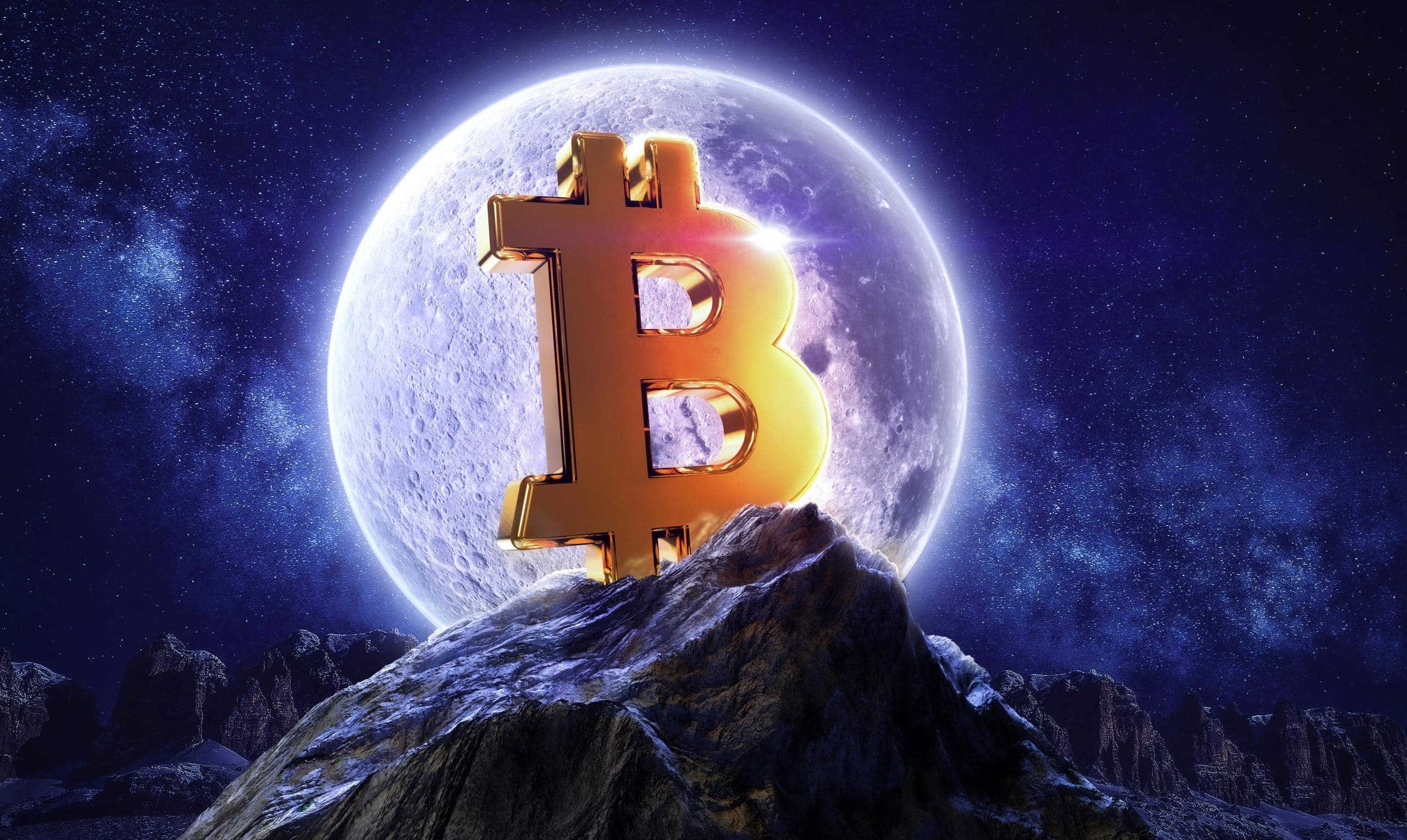 Bitcoin-Kurs auf dem Mond