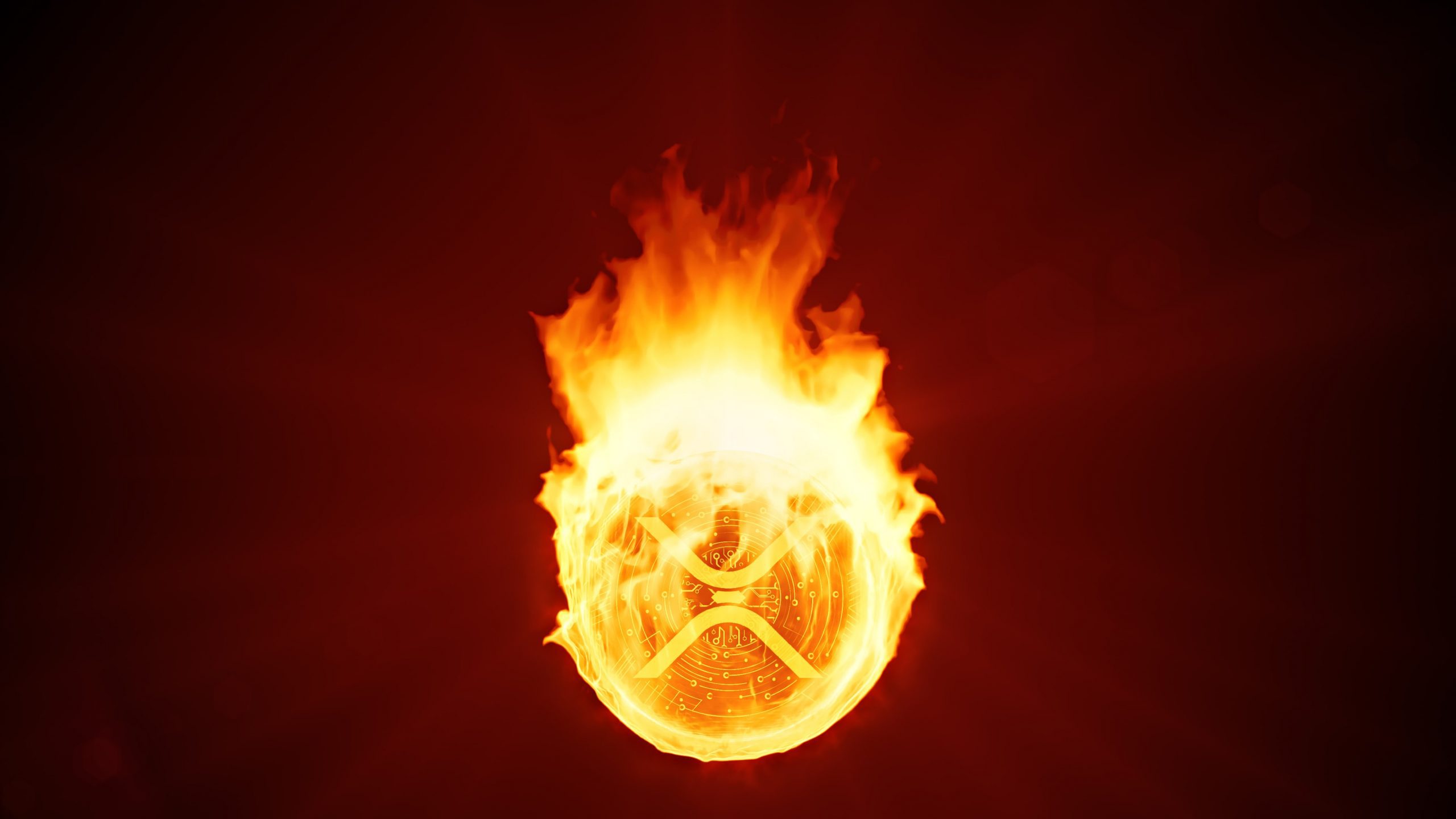 Brennender Ripple-Coin.
