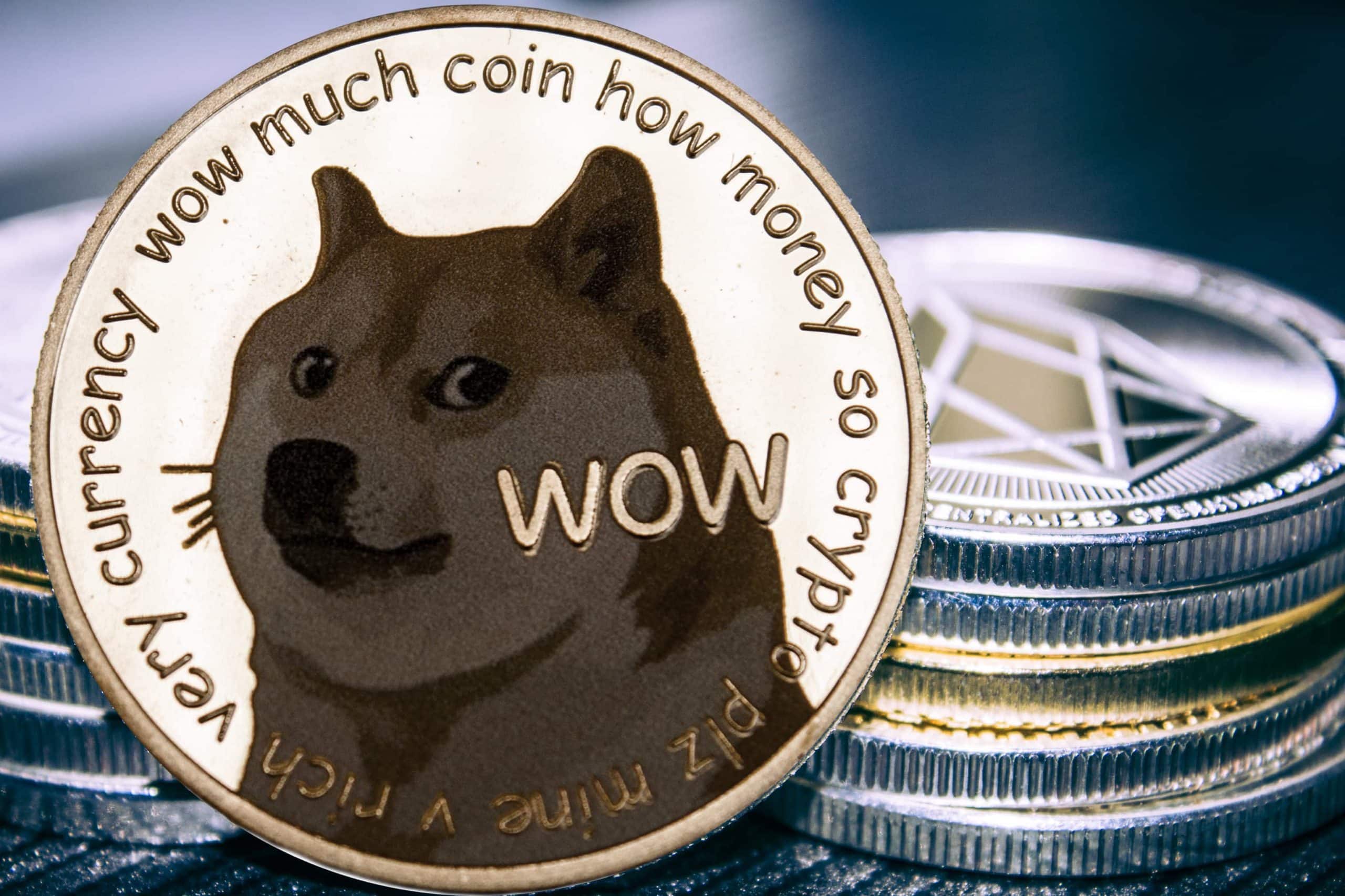 Dogecoin-Münzen