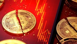 Bitcoin Münze zerbrochen