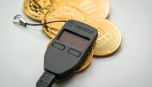Eine Hardware-Wallet von Trezor