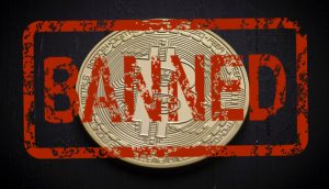 Bitcoin mit "Banned"-Stempel